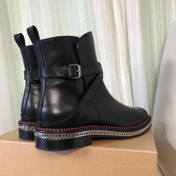 Authentic Louboutin black leather Chelsea boot size - Picture 14 of 16